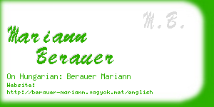 mariann berauer business card